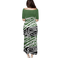 Green Fern New Zealand Kowhai Ngutukak Family Matching Puletasi and Hawaiian Shirt LT9 - Polynesian Pride