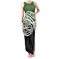 Green Fern New Zealand Kowhai Ngutukak Family Matching Tank Maxi Dress and Hawaiian Shirt LT9 Mom's Dress Green - Polynesian Pride