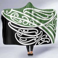 Green Fern New Zealand Kowhai Ngutukak Hooded Blanket LT9 One Size Green - Polynesian Pride