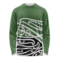 Green Fern New Zealand Kowhai Ngutukak Long Sleeve Shirt LT9 Unisex Green - Polynesian Pride