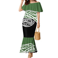 Green Fern New Zealand Kowhai Ngutukak Mermaid Dress LT9 Women Green - Polynesian Pride