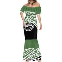 Green Fern New Zealand Kowhai Ngutukak Mermaid Dress LT9 - Polynesian Pride