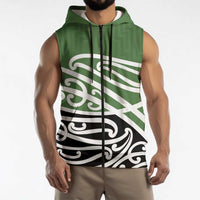 Green Fern New Zealand Kowhai Ngutukak Sleeveless Zip Hoodie LT9 - Polynesian Pride