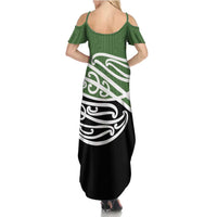 Green Fern New Zealand Kowhai Ngutukak Summer Maxi Dress LT9 - Polynesian Pride