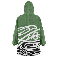Green Fern New Zealand Kowhai Ngutukak Wearable Blanket Hoodie LT9 - Polynesian Pride