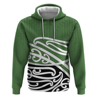 Green Fern New Zealand Kowhai Ngutukak Zip Hoodie LT9 Pullover Hoodie Green - Polynesian Pride