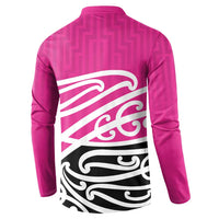 All Pink New Zealand Kowhai Ngutukak Button Sweatshirt - Polynesian Pride