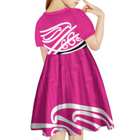 All Pink New Zealand Kowhai Ngutukak Kid Short Sleeve Dress LT9 - Polynesian Pride