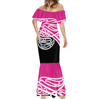 All Pink New Zealand Kowhai Ngutukak Mermaid Dress LT9 - Polynesian Pride