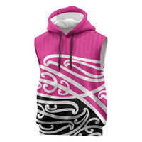 All Pink New Zealand Kowhai Ngutukak Sleeveless Hoodie LT9 Pink - Polynesian Pride