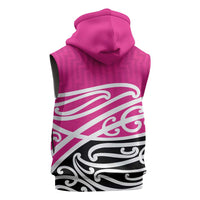All Pink New Zealand Kowhai Ngutukak Sleeveless Zip Hoodie LT9 - Polynesian Pride
