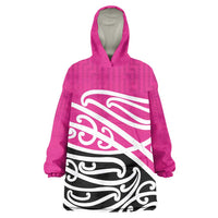 All Pink New Zealand Kowhai Ngutukak Wearable Blanket Hoodie LT9 One Size Pink - Polynesian Pride