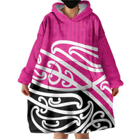 All Pink New Zealand Kowhai Ngutukak Wearable Blanket Hoodie LT9 - Polynesian Pride