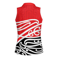 All Red New Zealand Kowhai Ngutukak Women Sleeveless Polo Shirt LT9 - Polynesian Pride