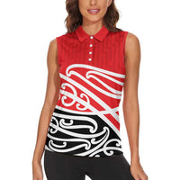 All Red New Zealand Kowhai Ngutukak Women Sleeveless Polo Shirt LT9 - Polynesian Pride
