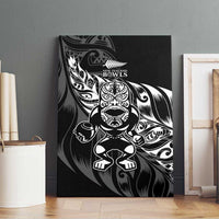 New Zealand Lawn Bowls Canvas Wall Art Black Maori Warrior Tribal Silver Fern LT9 - Polynesian Pride