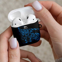 New Zealand Lawn Bowls AirPods Case Blue Maori Warrior Tribal Silver Fern LT9 - Polynesian Pride