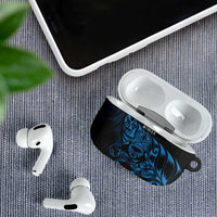 New Zealand Lawn Bowls AirPods Case Blue Maori Warrior Tribal Silver Fern LT9 - Polynesian Pride