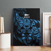 New Zealand Lawn Bowls Canvas Wall Art Blue Maori Warrior Tribal Silver Fern LT9 - Polynesian Pride