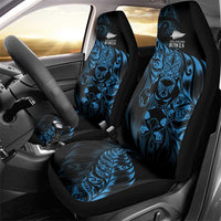 New Zealand Lawn Bowls Car Seat Cover Blue Maori Warrior Tribal Silver Fern - Polynesian Pride