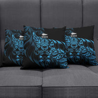 New Zealand Lawn Bowls Pillow Cover Blue Maori Warrior Tribal Silver Fern LT9 - Polynesian Pride
