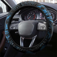 New Zealand Lawn Bowls Steering Wheel Cover Blue Maori Warrior Tribal Silver Fern LT9 - Polynesian Pride
