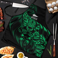 New Zealand Lawn Bowls Apron Green Maori Warrior Tribal Silver Fern LT9 Green - Polynesian Pride