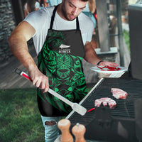 New Zealand Lawn Bowls Apron Green Maori Warrior Tribal Silver Fern LT9 - Polynesian Pride