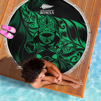New Zealand Lawn Bowls Beach Blanket Green Maori Warrior Tribal Silver Fern LT9 - Polynesian Pride