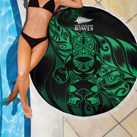 New Zealand Lawn Bowls Beach Blanket Green Maori Warrior Tribal Silver Fern LT9 - Polynesian Pride