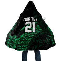 New Zealand Lawn Bowls Custom Cloak Green Maori Warrior Tribal Silver Fern LT9 Unisex Green - Polynesian Pride