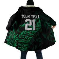 New Zealand Lawn Bowls Custom Cloak Green Maori Warrior Tribal Silver Fern LT9 - Polynesian Pride
