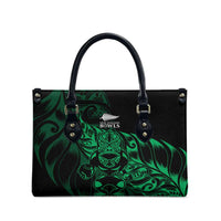New Zealand Lawn Bowls Leather Bag Green Maori Warrior Tribal Silver Fern LT9 - Polynesian Pride