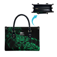 New Zealand Lawn Bowls Leather Bag Green Maori Warrior Tribal Silver Fern LT9 - Polynesian Pride