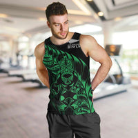 New Zealand Lawn Bowls Custom Men Tank Top Green Maori Warrior Tribal Silver Fern LT9 Green - Polynesian Pride