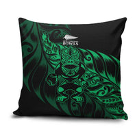 New Zealand Lawn Bowls Pillow Cover Green Maori Warrior Tribal Silver Fern LT9 Green - Polynesian Pride