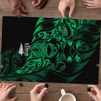 New Zealand Lawn Bowls Puzzle Green Maori Warrior Tribal Silver Fern LT9 - Polynesian Pride