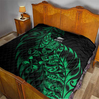 New Zealand Lawn Bowls Quilt Green Maori Warrior Tribal Silver Fern LT9 - Polynesian Pride