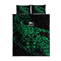New Zealand Lawn Bowls Quilt Bed Set Green Maori Warrior Tribal Silver Fern LT9 - Polynesian Pride