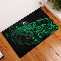 New Zealand Lawn Bowls Rubber Doormat Green Maori Warrior Tribal Silver Fern LT9 - Polynesian Pride