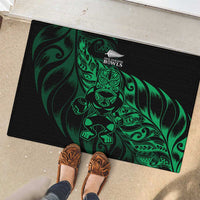 New Zealand Lawn Bowls Rubber Doormat Green Maori Warrior Tribal Silver Fern LT9 - Polynesian Pride