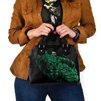 New Zealand Lawn Bowls Shoulder Handbag Green Maori Warrior Tribal Silver Fern LT9 - Polynesian Pride