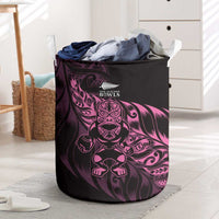 New Zealand Lawn Bowls Laundry Basket Pink Maori Warrior Tribal Silver Fern LT9 Pink - Polynesian Pride