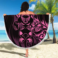 New Zealand Lawn Bowls Beach Blanket Pink Maori Warrior Tribal Silver Fern LT9 - Polynesian Pride