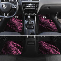 New Zealand Lawn Bowls Custom Car Mats Pink Maori Warrior Tribal Silver Fern LT9 Set 4pcs Pink - Polynesian Pride