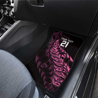 New Zealand Lawn Bowls Custom Car Mats Pink Maori Warrior Tribal Silver Fern LT9 - Polynesian Pride