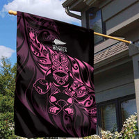 New Zealand Lawn Bowls Garden Flag Pink Maori Warrior Tribal Silver Fern LT9 - Polynesian Pride