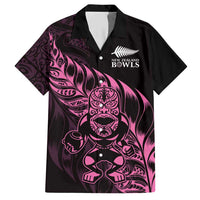 New Zealand Lawn Bowls Custom Hawaiian Shirt Pink Maori Warrior Tribal Silver Fern LT9 Pink - Polynesian Pride
