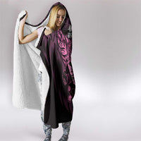 New Zealand Lawn Bowls Hooded Blanket Pink Maori Warrior Tribal Silver Fern LT9 - Polynesian Pride
