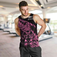 New Zealand Lawn Bowls Custom Men Tank Top Pink Maori Warrior Tribal Silver Fern LT9 Pink - Polynesian Pride